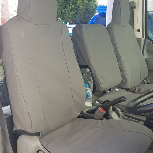 Toyota Landcruiser 78 Series (10/1999-Current) Workmate (11 Seater) Troop Carrier Wetseat Canvas Seat Covers (Front)