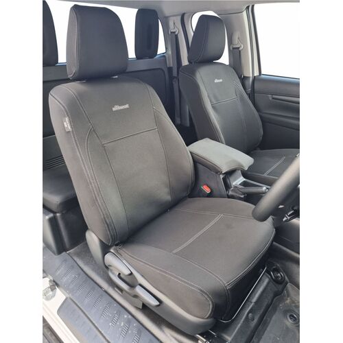 Toyota Hilux N80 (09/2015-Current) SR/SR5 Extra Cab Ute Wetseat Neoprene Seat Covers (Front)